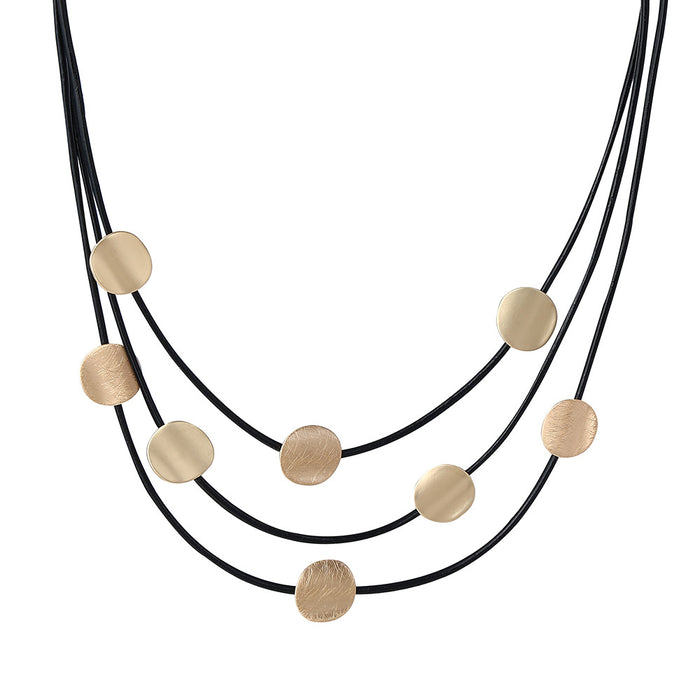Wholesale high-end ethnic style retro simple multi-layer necklace MOQ≥2 JDC-NE-Anyi001