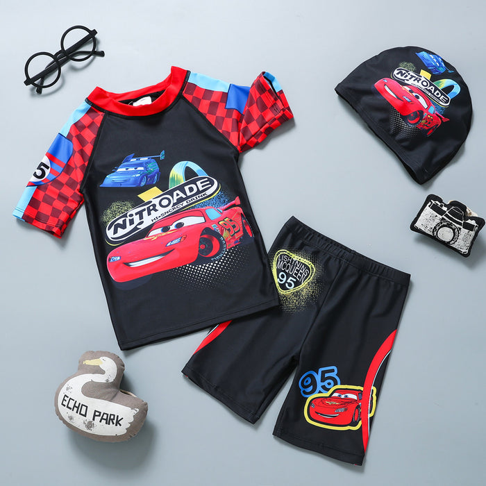 Wholesale middle-aged children's baby cartoon car styling split swimsuit JDC-SW-YuJia002