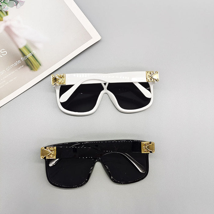 Wholesale Large Frame Sunglasses Personality Siamese Comfortable MOQ≥2 JDC-SG-BoH005