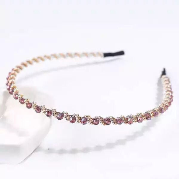 Wholesale Hand Winding Crystal Headband Wearing Bead Rhinestones JDC-HD-JunK002