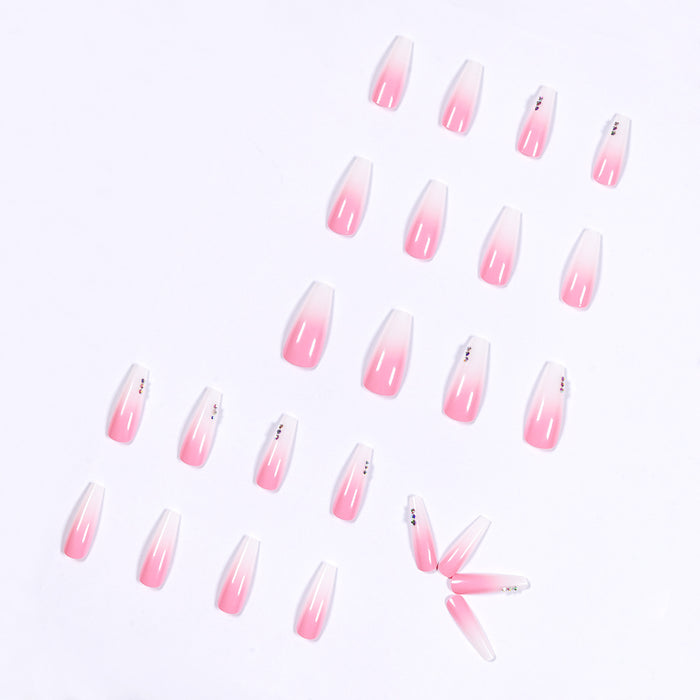 Gradiente al por mayor Pink Rinestone Wear Arte de uñas Productos terminados JDC-NS-LFAN011
