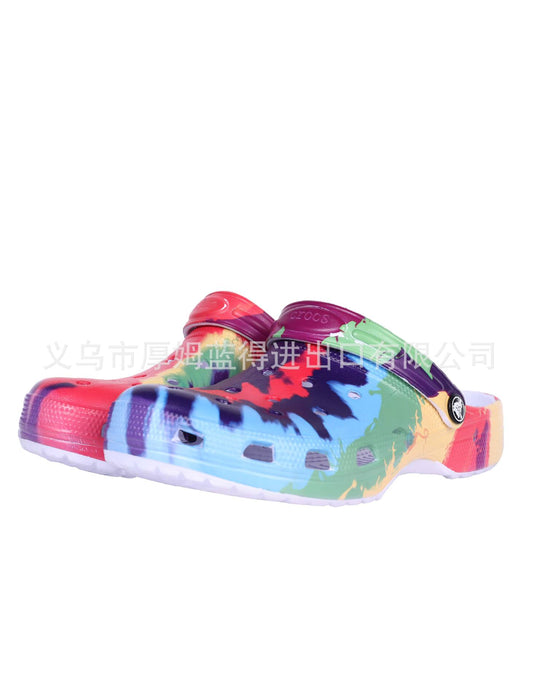 Wholesale Croc PU Leather Beach Shoes Colorful MOQ≥3 JDC-SP-HMLD003