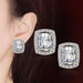 Jewelry WholesaleWholesale Baguette Full Diamond Colored Zircon Crystal Stud Earrings JDC-ES-DSL005 Earrings 大森林 %variant_option1% %variant_option2% %variant_option3%  Factory Price JoyasDeChina Joyas De China