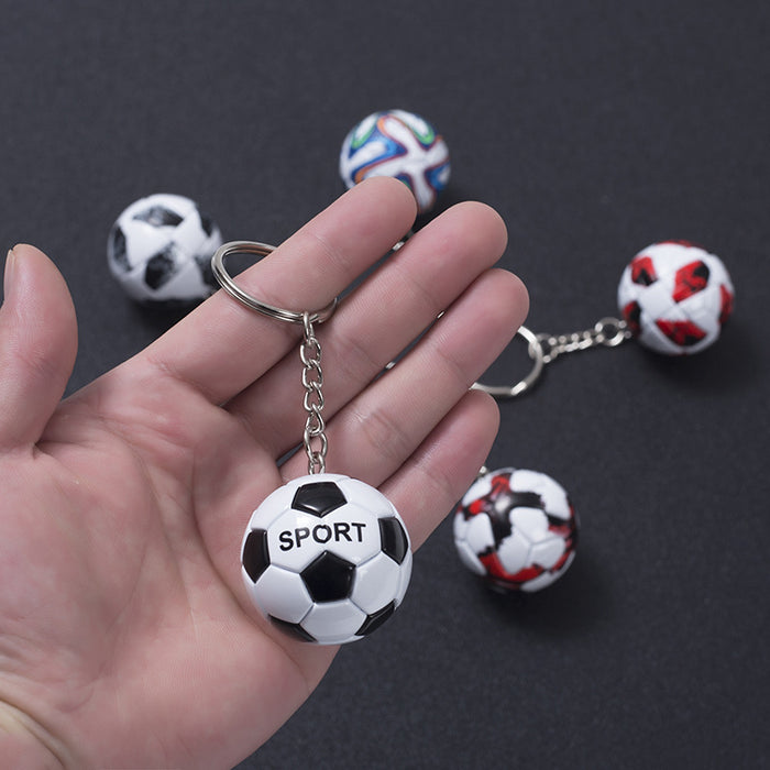 Wholesale mini football pendant keychain bag pendant MOQ≥2 JDC-KC-HLv005