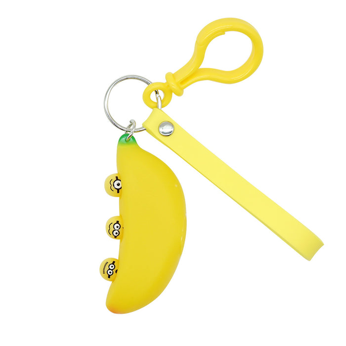 Wholesale Decompression Toy Silicone Banana Keychain JDC-KC-QHui002