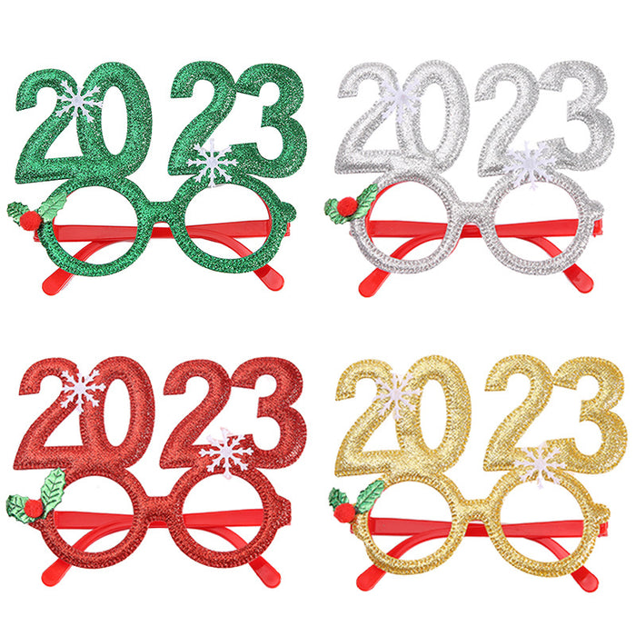 Decoraciones al por mayor Gafas de decoración de Navidad 2023 Party Moq≥2 JDC-DCN-Huijing001