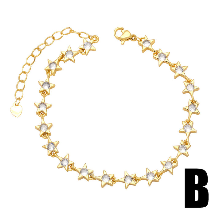 Wholesale popular light luxury high-end diamond-encrusted zircon bracelet JDC-BT-AS157