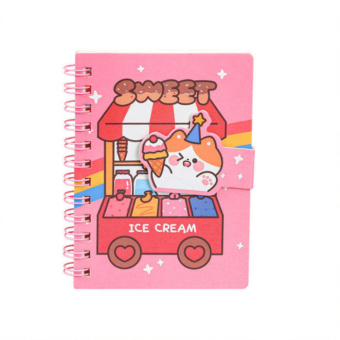Wholesale Notebook Paper Cartoon Coil Book Magnetic Buckle JDC-NK-KuY003