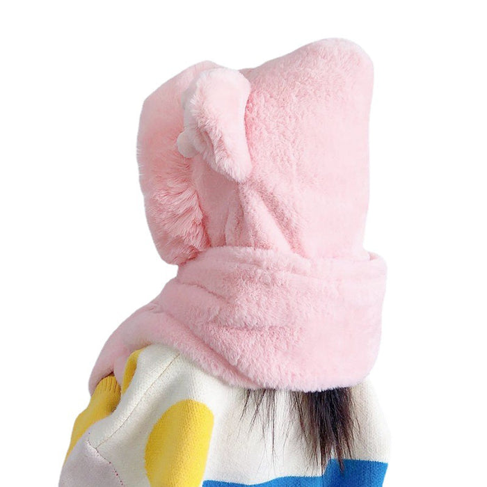 Wholesale Scarf Cotton Kids Winter Plush Hat Gloves 3 Piece Set JDC-SF-Manyue003