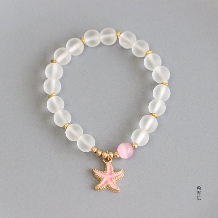 Wholesale Bracelet Glass White Imitation Crystal Bracelet MOQ≥2 JDC-BT-YiXiang004