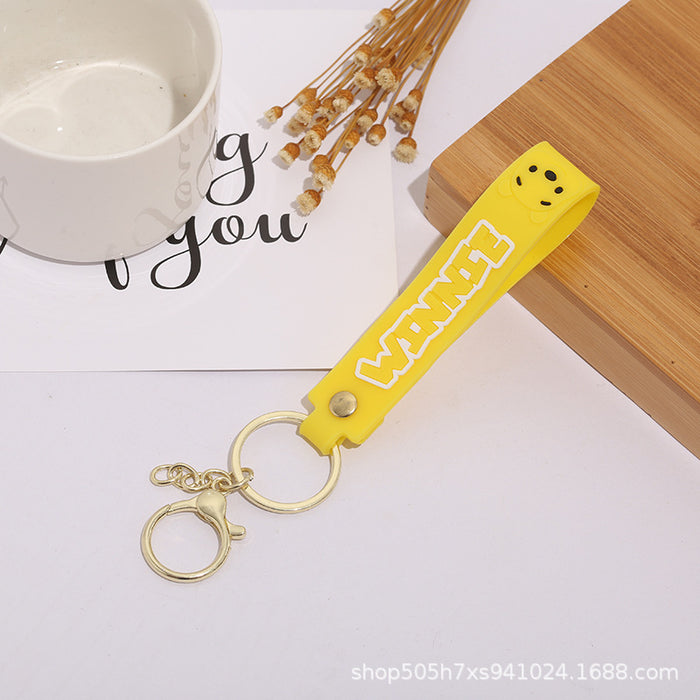 Wholesale Keychain PVC Soft Adhesive Cute Cartoon Lanyard MOQ≥10 (M) JDC-KC-ZaoYang005