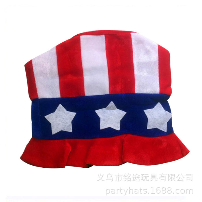 Wholesale 4th of July Independence Day Mardi Gras Party Hats Uncle Sam Top Hat MOQ≥10 JDC-FT-MingT001