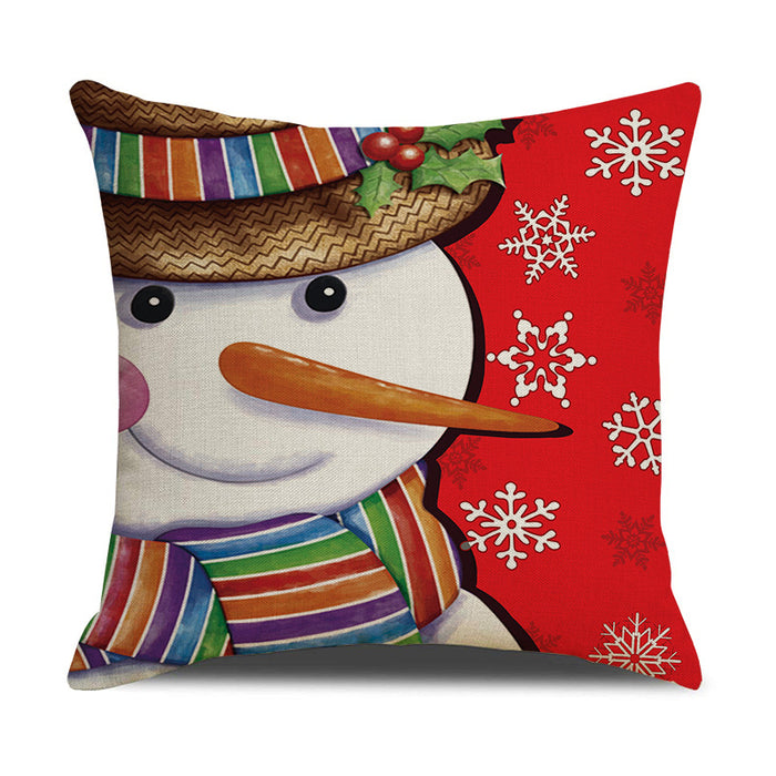 Wholesale Christmas Red Snowman Pillow Cover MOQ≥2 JDC-PW-Xiangren006