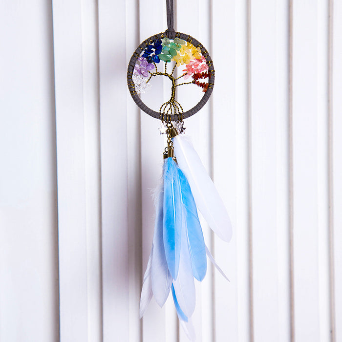 Wholesale Feather Iron Ring Deer Head Tree Of Life Dreamcatcher Car Hanging MOQ≥2 JDC-DC-MYing003