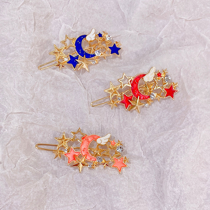 Wholesale fantasy starry metal hairpin girl sweet side clip JDC-HC-I399