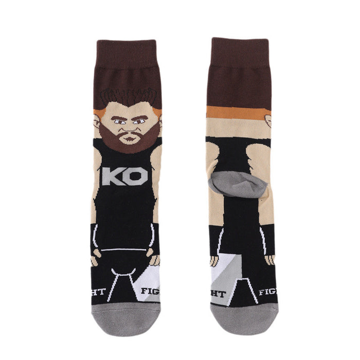 Wholesale socks fabric cartoon medium tube cute character (M) JDC-SK-HuiHe005