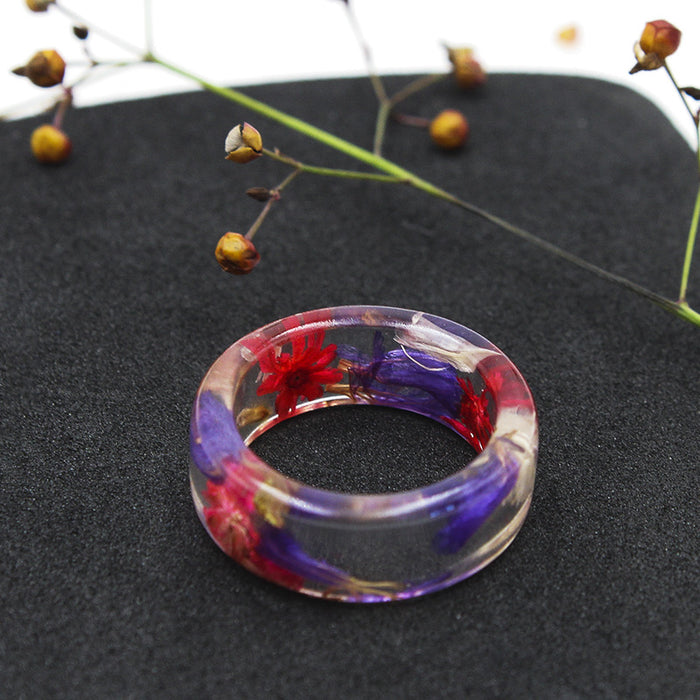 Wholesale Acrylic Resin Dried Flower Rings JDC-RS-XTS001