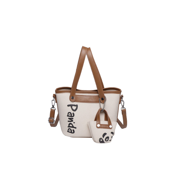 Wholesale Shoulder Bag PU Panda Child Mother Bucket Bag Oblique Cross Portable JDC-SD-Chiw004