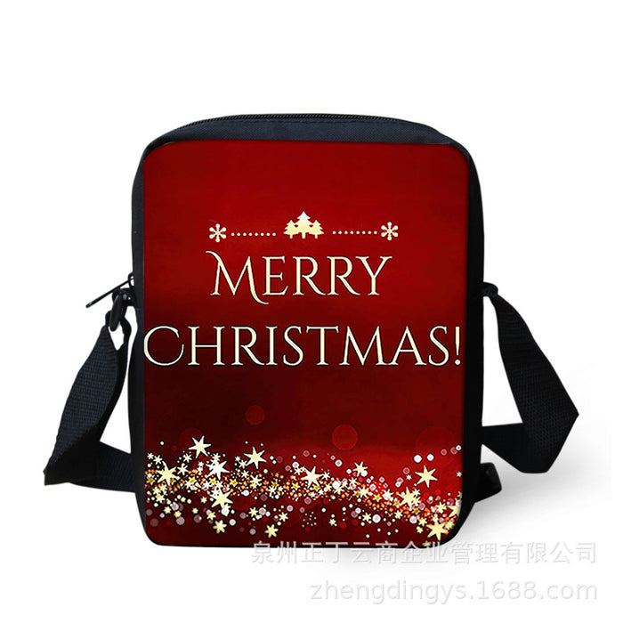 Wholesale Shoulder Bag Polyester Christmas Pattern Diagonal Cross JDC-SD-Zhengd001