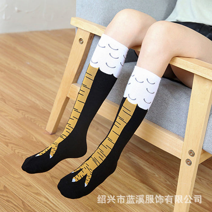 Wholesale Sock Cotton Chicken Feet Over the Knee Socks Thick, Breathable, Sweat-absorbing MOQ≥2 JDC-SK-LanXii002