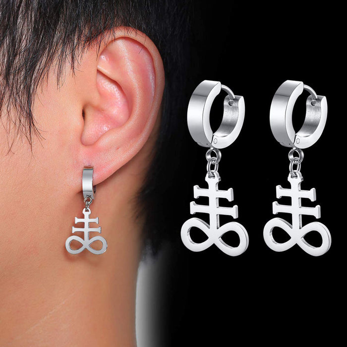 Wholesale Earrings Metal Simple 8 Letter Ear Buckles MOQ≥2 JDC-ES-JiM007