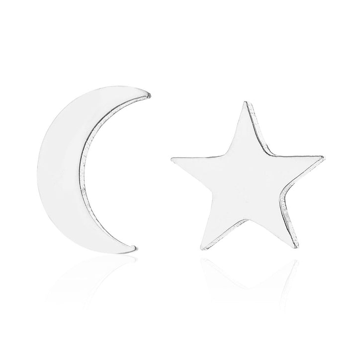 Wholesale Stainless Steel Pentagram Moon Earrings JDC-ES-SS024