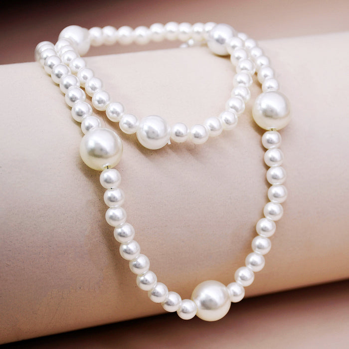 Wholesale Necklace Pearl Pearl Stretch Bracelet Set JDC-NE-YouF023