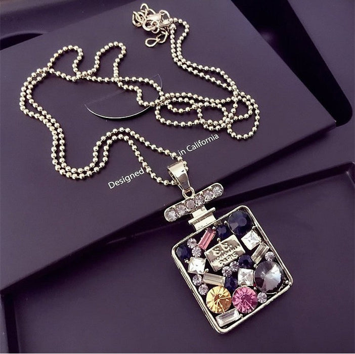 Wholesale Necklaces Alloy Perfume Bottle Pendant Sweater Chain JDC-NE-LuoNi001