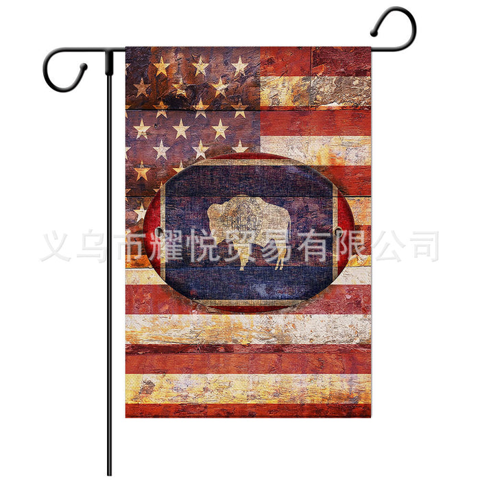 Bandera de impresión de doble cara al por mayor 4 de julio Banner de impresión de doble cara MOQ≥2 JDC-DC-Yaoyue003