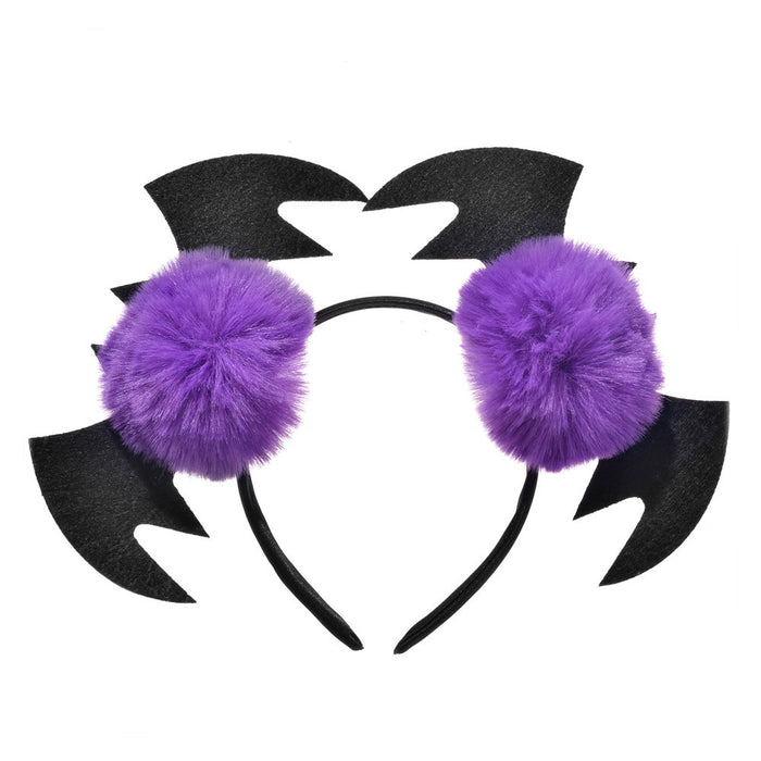 Wholesale Headband Fabric Decoration Themed Party Halloween Little Devil Bat Head JDC-HD-bohe003