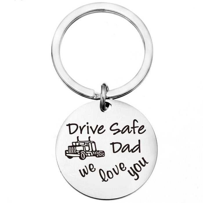 Jewelry WholesaleWholesale Father's Day Gift Safe Driving Stainless Steel Keychain MOQ≥2 JDC-KC-YYan002 Keychains 雅妍 %variant_option1% %variant_option2% %variant_option3%  Factory Price JoyasDeChina Joyas De China