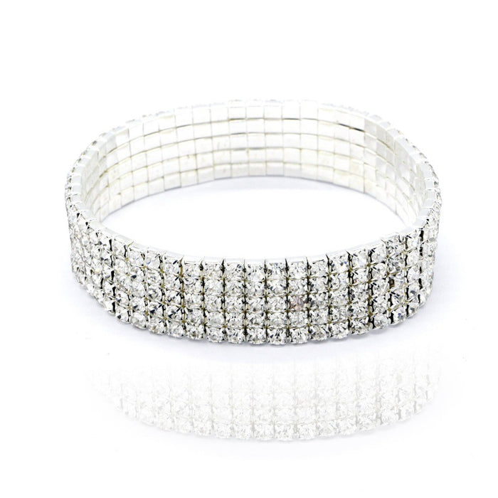 Wholesale full diamond anklet super shiny elastic MOQ≥2 JDC-AS-RuiP001