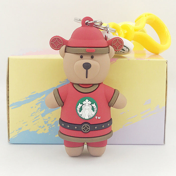 Wholesale Keychains PVC Hardware Cute Cartoon Bear (M) MOQ≥2 JDC-KC-RunN004