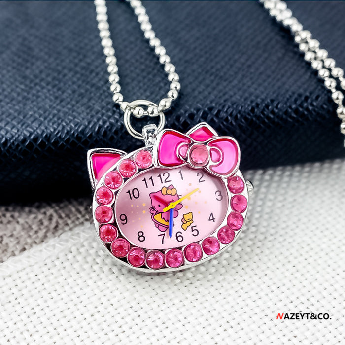 Wholesale cat cute necklace with diamonds Alloy MOQ≥2 JDC-NE-JYTong001