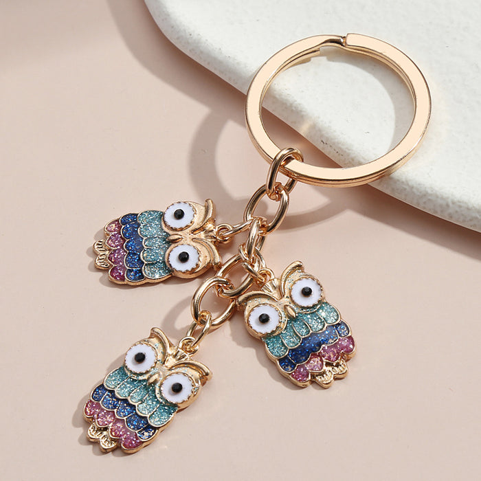 Wholesale Keychains Alloy Color Owl JDC-KC-XiangH028
