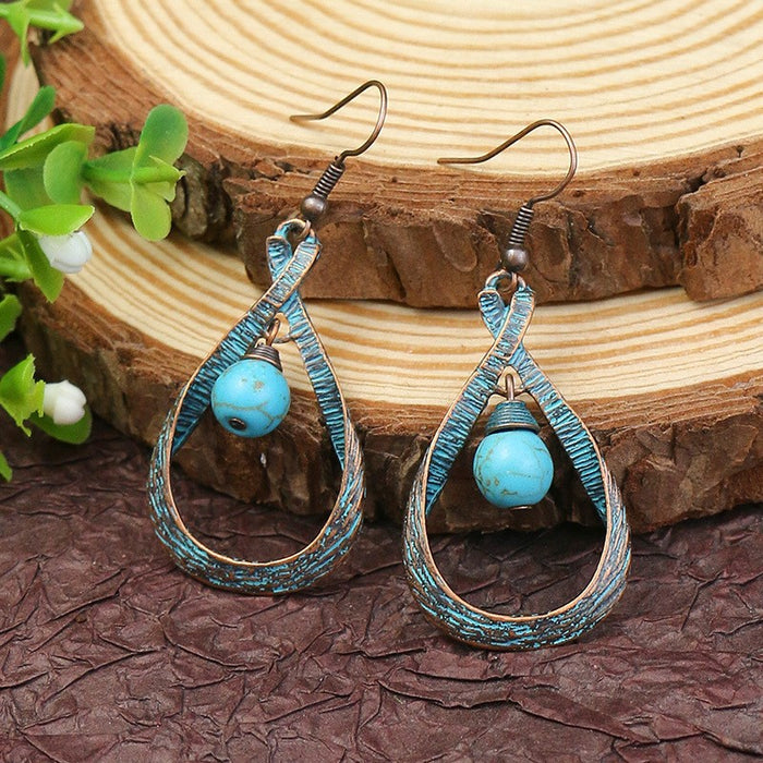 Wholesale Earrings Agate Cross Drop Shape Long Section JDC-ES-Yuhong016