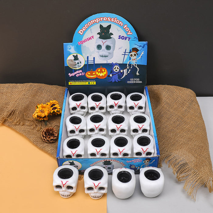 Wholesale Fidgets Toy Plastic Halloween Skull Decompression Decompression MOQ≥2 JDC-FT-ChHong001