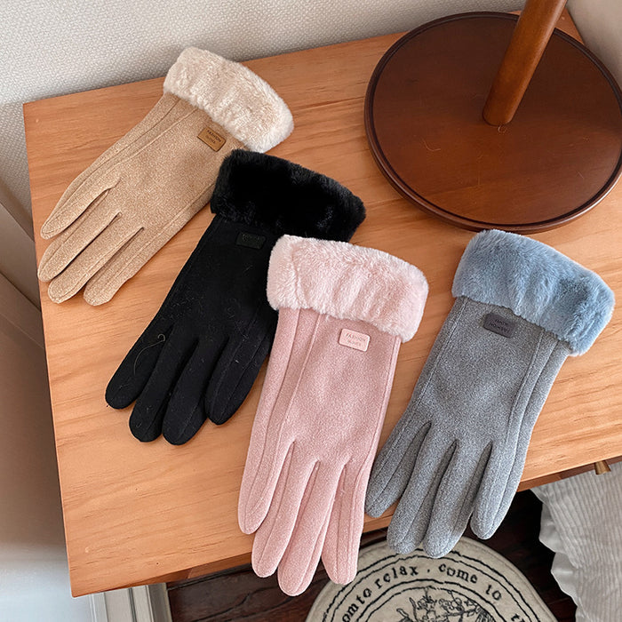 Wholesale Gloves Polyester Fleece Thermal Cycling Gloves JDC-GS-MiaoJ005