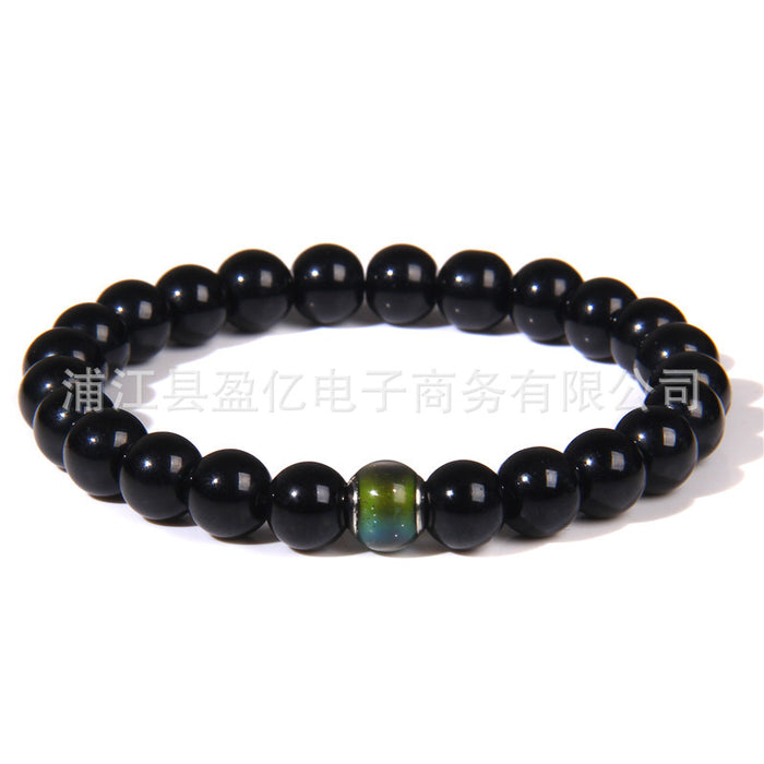 Wholesale natural stone beads elastic temperature gradient tiger eye bracelet JDC-BT-YinY012