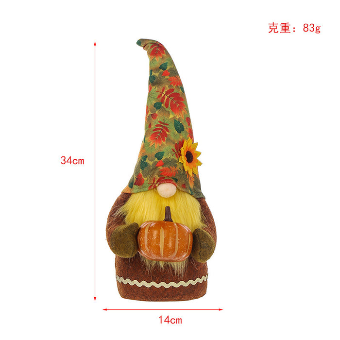 Wholesale Ornament Cloth Halloween Cute Pumpkin Faceless Doll JDC-OS-GangL035