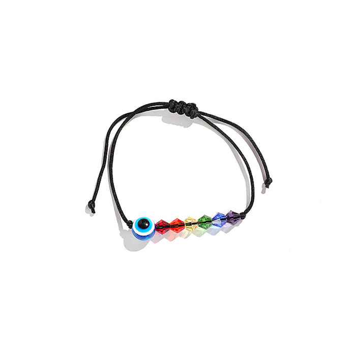 Wholesale Hand Woven Crystal Beads Lucky Bracelet Blue Eye Bracelet JDC-BT-ZengZ026