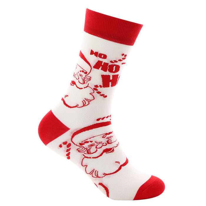 Wholesale Sock Cotton Sweat-absorbent Christmas Socks Snowflake Santa MOQ≥2 JDC-SK-XinH019