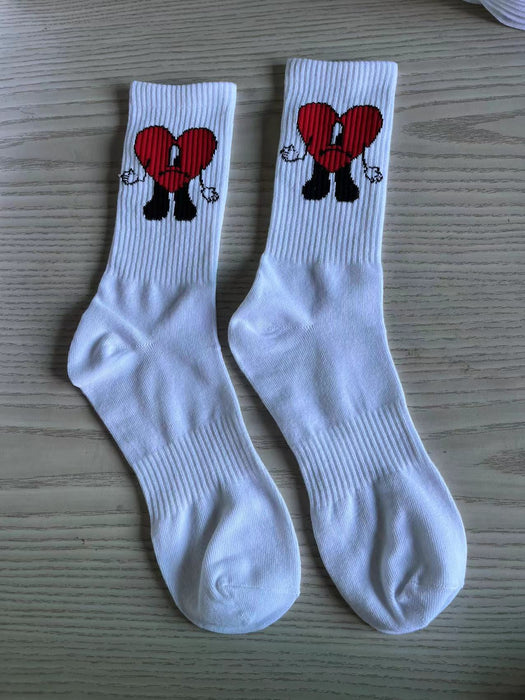 Wholesale Socks Cotton Funny Heart Pattern Socks MOQ≥2 (F) JDC-SK-DSY001