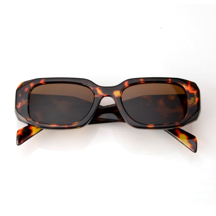 Verres en gros polarisés antiques bruns et femmes Big Face Slim Sunglasses JDC-SG-BAOL002
