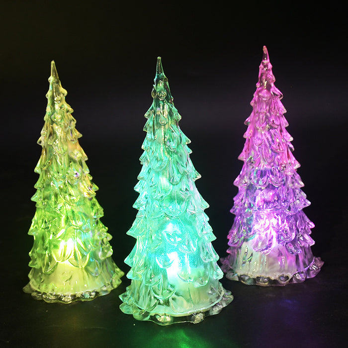 Wholesale Acrylic Colorful Crystal Christmas Tree Night Light MOQ≥2 JDC-FT-HongR004