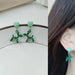 Jewelry WholesaleWholesale green puppy alloy stud earrings JDC-ES-HZQ007 Earrings 青之荷 %variant_option1% %variant_option2% %variant_option3%  Factory Price JoyasDeChina Joyas De China