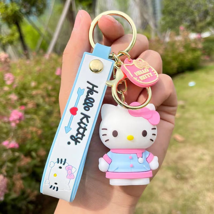 Wholesale cat series keychain cartoon couple jewelry bag car key pendant MOQ≥2 JDC-KC-JuXing001