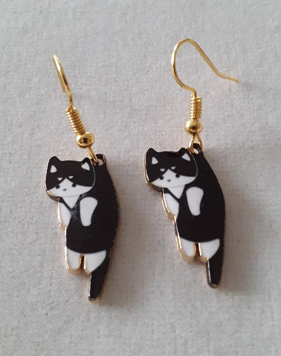 Wholesale Earrings Alloy Cartoon Kitten MOQ≥2 JDC-ES-FuSu013