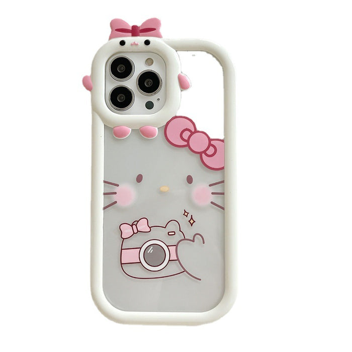 Caja de teléfono al por mayor tpu pequeña linda cámara foto (s) gato (s) JDC-PC-MMM007