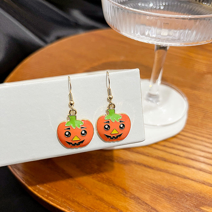 Wholesale Earrings Alloy Halloween Pumpkin Head Little Devil JDC-ES-MDD045